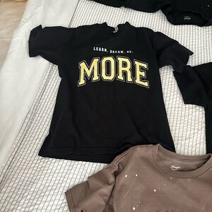 Alphalete Black Tee with Yellow 'MORE' Print